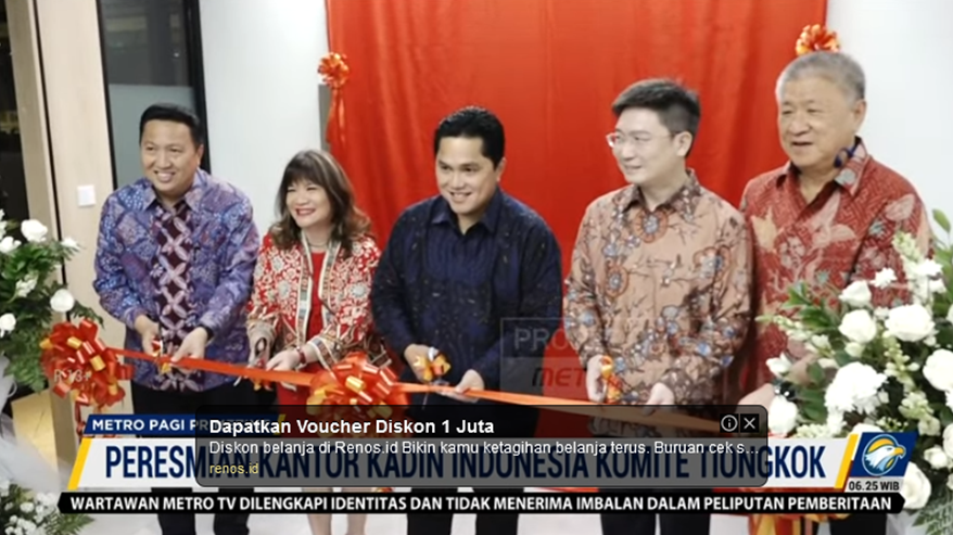 Kantor Kadin Indonesia Komite Tiongkok Diresmikan